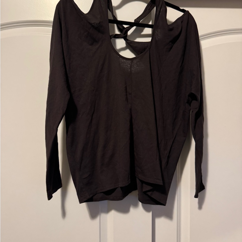 Chaser cold shoulder open back top